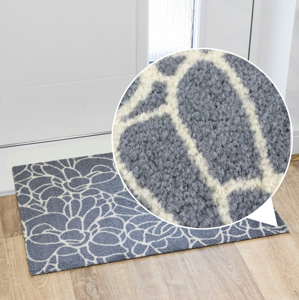 image 1 of JVL Mega Doormat - 50x75cm, Floral