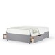 image 1 of Super Ortho Orthopaedic Silver Plush Velvet 2 Drawer Divan Set Double