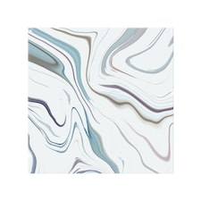 Blue Rippled Marble Splash Back | White