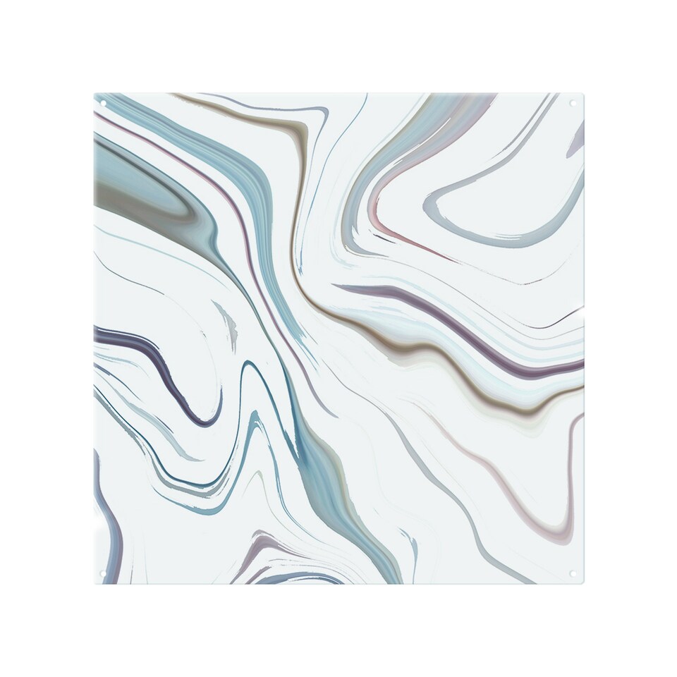 image 1 of Blue Rippled Marble Splash Back | White