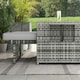 image 8 of Outsunny Recliner Rattan Sun Lounger w/ Storage Tea Table & Footstools, Grey