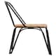 image 3 of District Dining Chair Elm Wood Seat With Black Finish Metal Frame Black