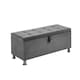 image 10 of Vida Designs Valencia Storage Ottoman Bedroom Hallway Chest Bench, Light Grey Velvet | Grey | Grey