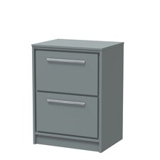 Balterley Framed Design Floor Standing 2 Drawer Vanity with Worktop | Grey | Monument Grey | 818 x 605 x 460mm