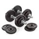 image 1 of York 20kg Cast Iron Spinlock Dumbbell Set with 14-inch Chrome Bars | Black | BLACK | 9917