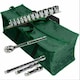 image 1 of 17pc Imperial AF Socket Set SAE Inch Sockets Extensions Ratchet 3/8"dr Tool Bag