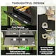image 8 of Outsunny Charcoal BBQ Grill with Warming Rack 3 Shelves Temperature Gauge