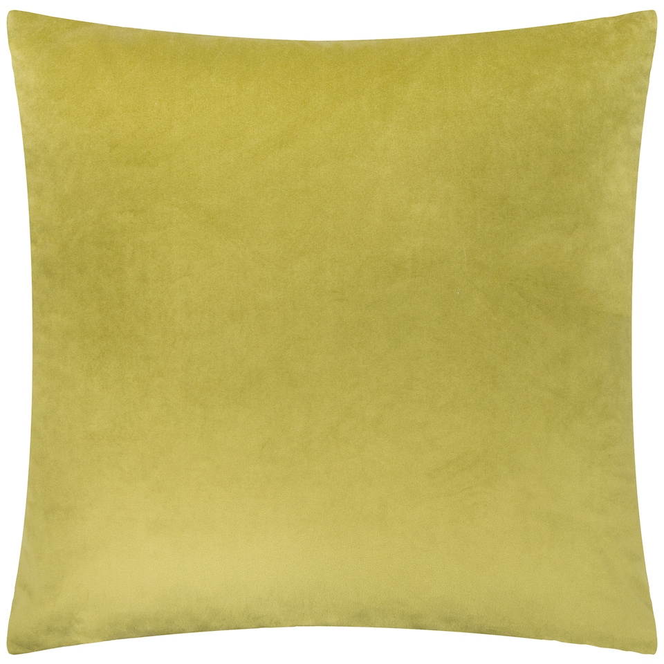image 1 of Paoletti Evoke Cut Velvet Cushion | Green | Olive | 55 x 55cm | 1