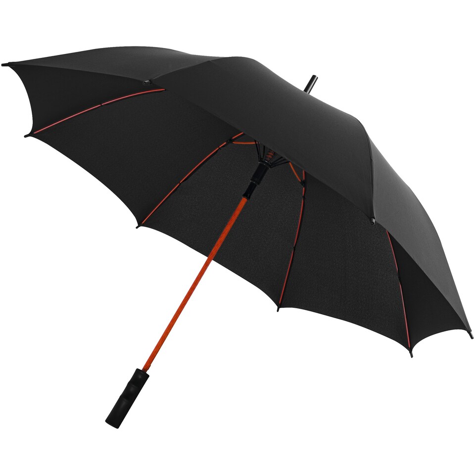 Avenue 23 Inch Spark Auto Open Storm Umbrella - Solid Black/Red - One Size