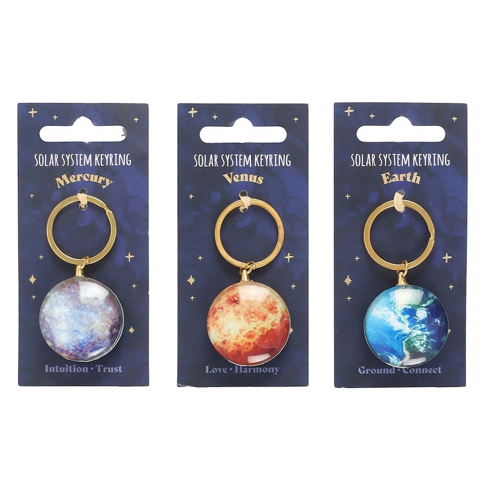 image 1 of Something Different Solar System Keyring Set (Pack of 9) - Multicoloured - One Size