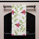 image 4 of Pink & Green Leaves (Kitchen Towel)