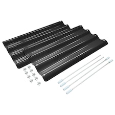 Harbour Housewares 2pc Galvanised Steel Raised Garden Bed Extension Set - 50cm - Anthracite
