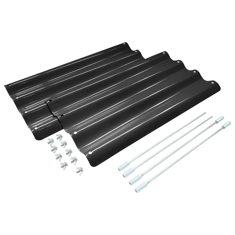 image 1 of Harbour Housewares 2pc Galvanised Steel Raised Garden Bed Extension Set - 50cm - Anthracite