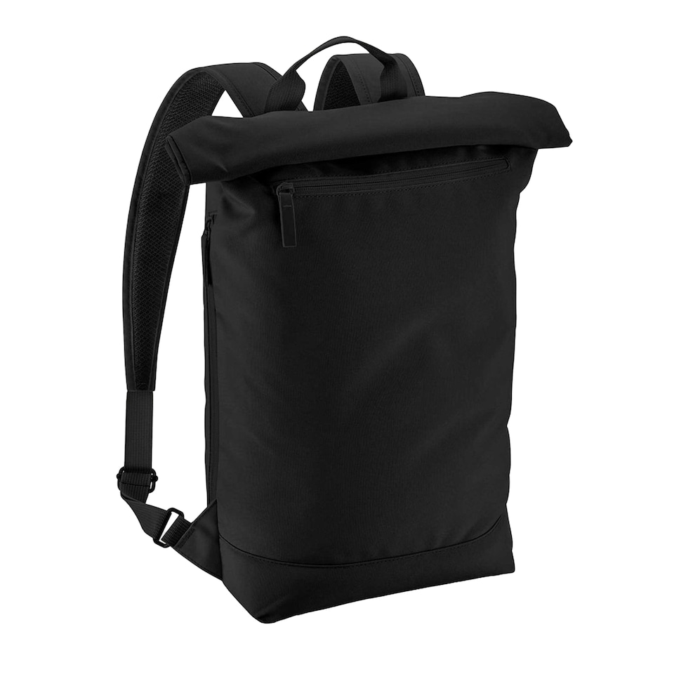 image 1 of Bagbase Simplicity Lite Roll Top Backpack | Black | Black | One Size | 1