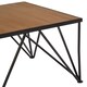 image 3 of Interiors by Premier Square Side Table, Wood Metal Side Table, Industrial Side Table, Wood Top Side Table, Black Iron Side Table