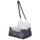 image 1 of Skylos Dog Car Seat Bed Pet Booster Travel Carrier with Safety Leash | Grey | Grey | 1