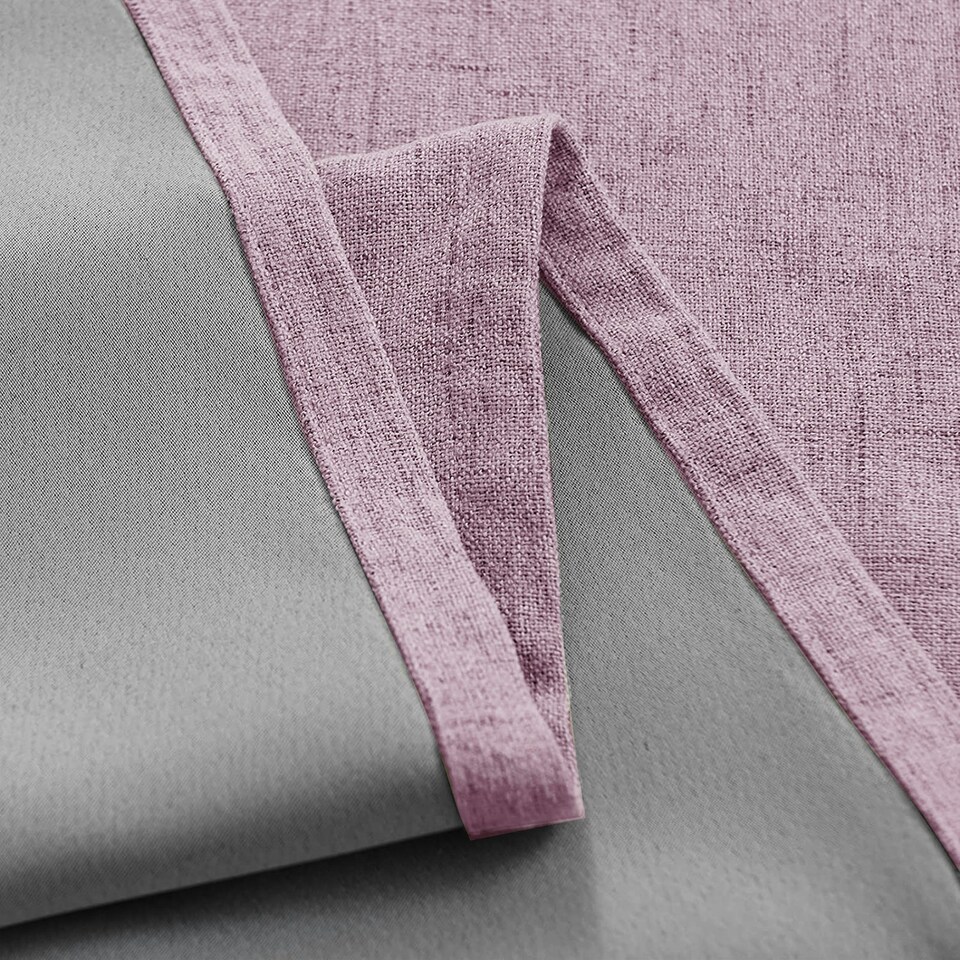 image 1 of Lilac Lined Blackout Eyelet Curtains - 46 x 54 Inch Drop - 2 Panel Purple