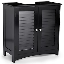 VonHaus Shrewsbury Black Under Sink Bathroom Cabinet
