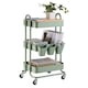 image 1 of Vonhaus Storage Trolley 3 Tier Bathroom & Kitchen Storage