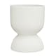 image 1 of Interiors by Premier Lightweight White Planter, Durable Ceramic Construction Outdoor Pot, Cylindrical Design Flower Planter White