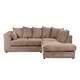 image 1 of Rivoli L Shape Corner Sofa in Jumbo Cord - Left Hand Facing Chaise N/A | Coffee
