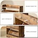 image 6 of HOMCOM Narrow Shoe Cabinet Farmhouse Slim Shoe Storage Cabinet Rustic Brown Brown