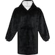 image 1 of Unisex Adult Denali Hoodie Blanket - Solid Black - One Size Black