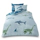 image 1 of VELVETIO Sea Dino Shark Duvet Cover Set Single Blue Soft Polycotton Reversible Kids Beddings Blue | Single