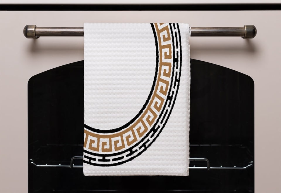 image 1 of Greek Key Frame (Kitchen Towel)
