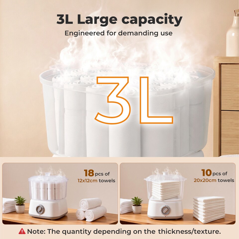 image 1 of Spector 3L Towel Steamer Hot Towel Warmer Sterilizer Timer For Home Facial Spa