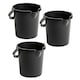 image 3 of 1 x Black 3 Gallon Strong Cement Mixing DIY 14L Bucket With Strong Metal Handle