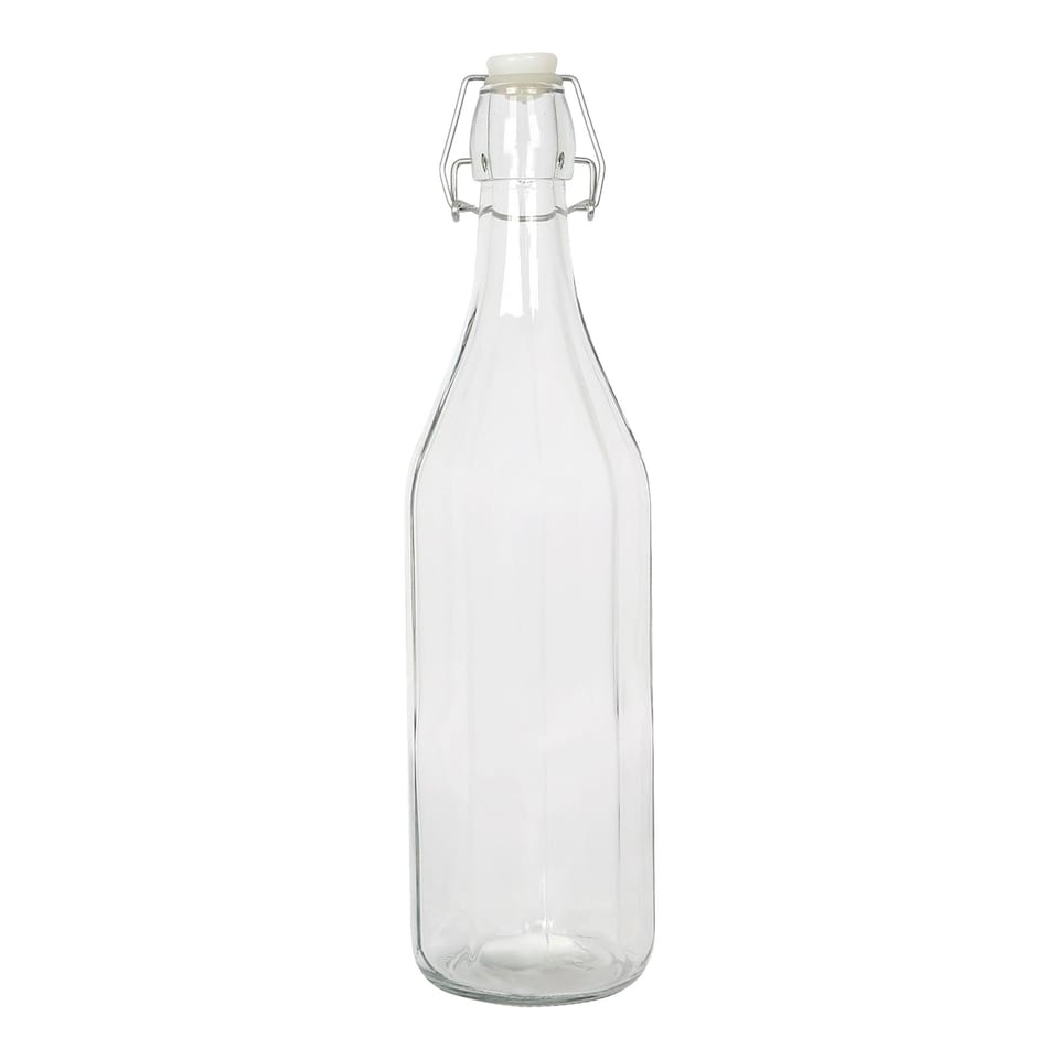 image 1 of Argon Tableware Glass Bottle with Swing Top - 1.1 Litre | Clear | Clear | One Size