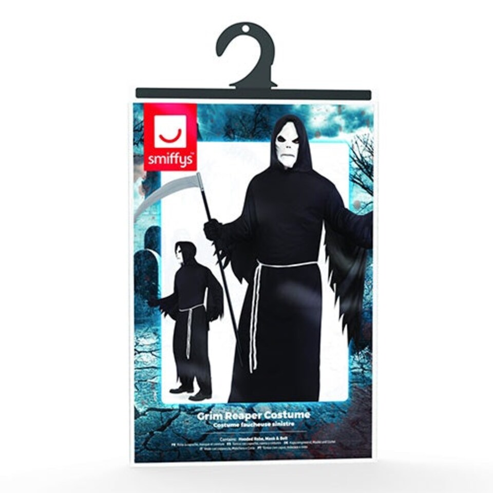 image 1 of Grim Reaper Fancy Dress Costume Unisex Adult Large
