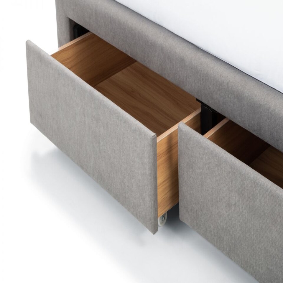 image 1 of Premium - Grey 4 Drawer Bed - King 5ft (150cm)