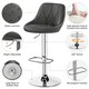 image 4 of Yaheetech  Set of 2 Faux Leather Swivel Bar Stools
