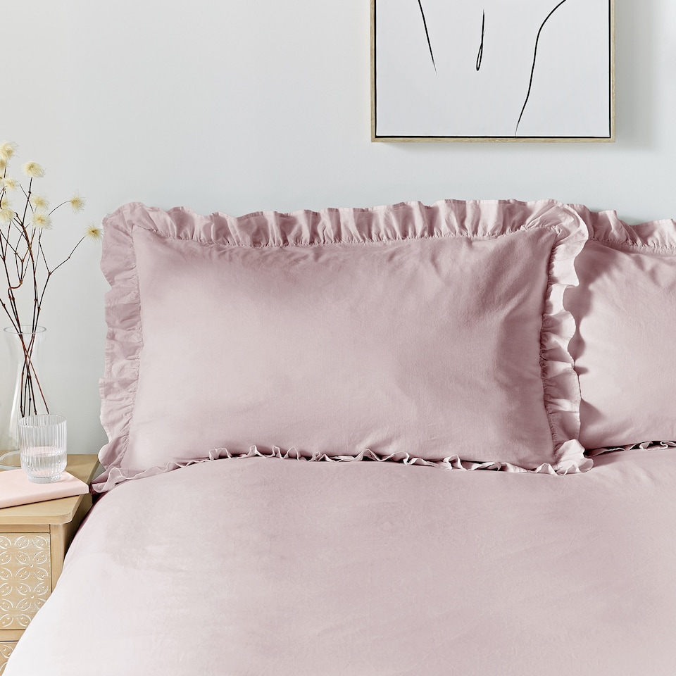 image 1 of Appletree Cassia Frill Duvet Cover Set Lavender
