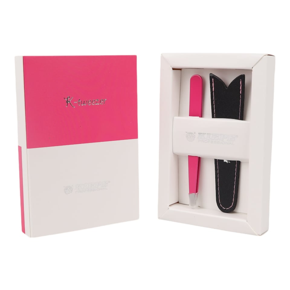 image 1 of Kiepe - Tweezer Oblique Tip Hot Pink 10cm