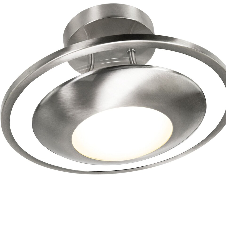 image 1 of Modernistic Semi Flush Eco Friendly LED Ceiling Light Fitting in Satin Nickel | Silver | Satin Nickel | 1