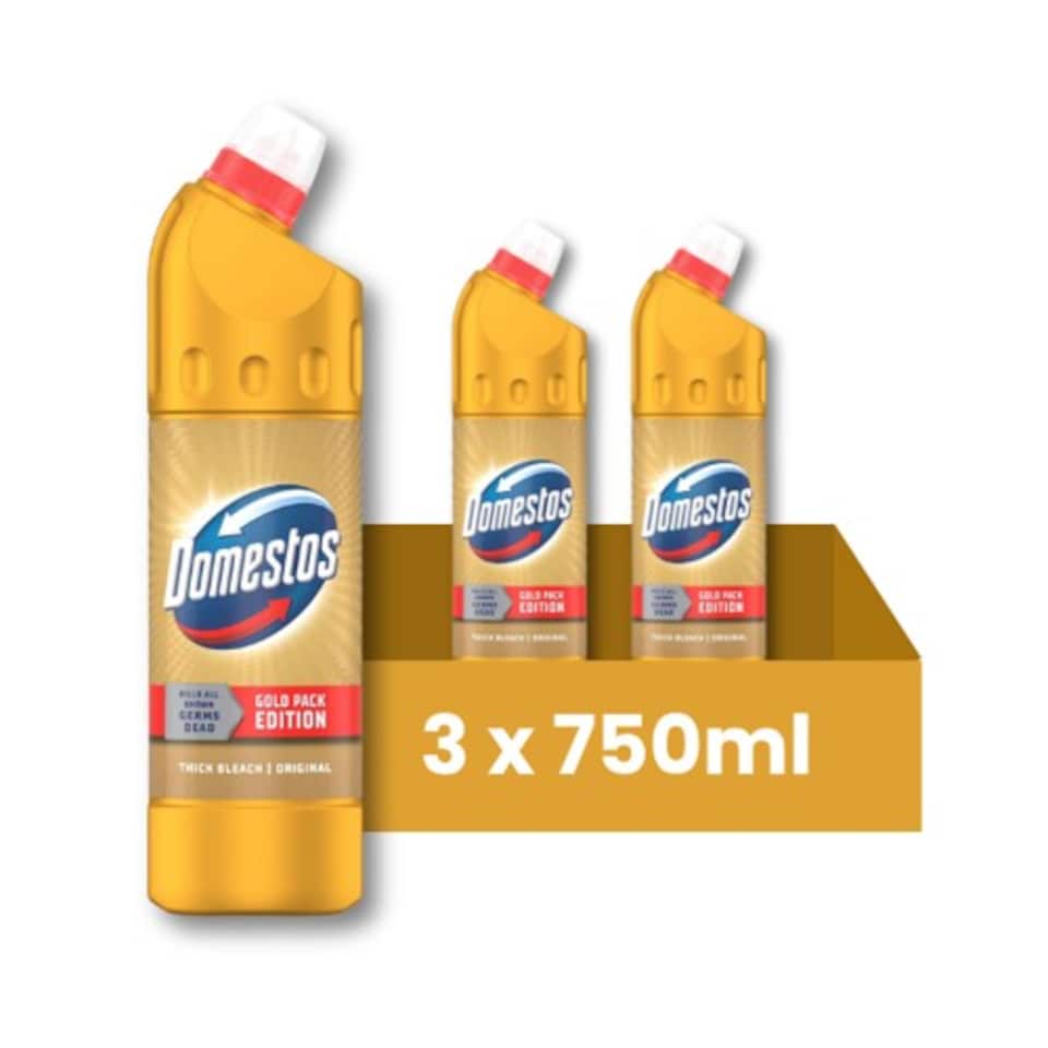 image 1 of Domestos Original Gold Pack Edition Thick Bleach 750ml