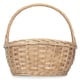 image 2 of Oval Wicker Braid Border Shopping Basket | Brown | Brown | One Size