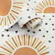 image 4 of Holden Décor Sunbeam Wallpaper - White/Orange - One Size White