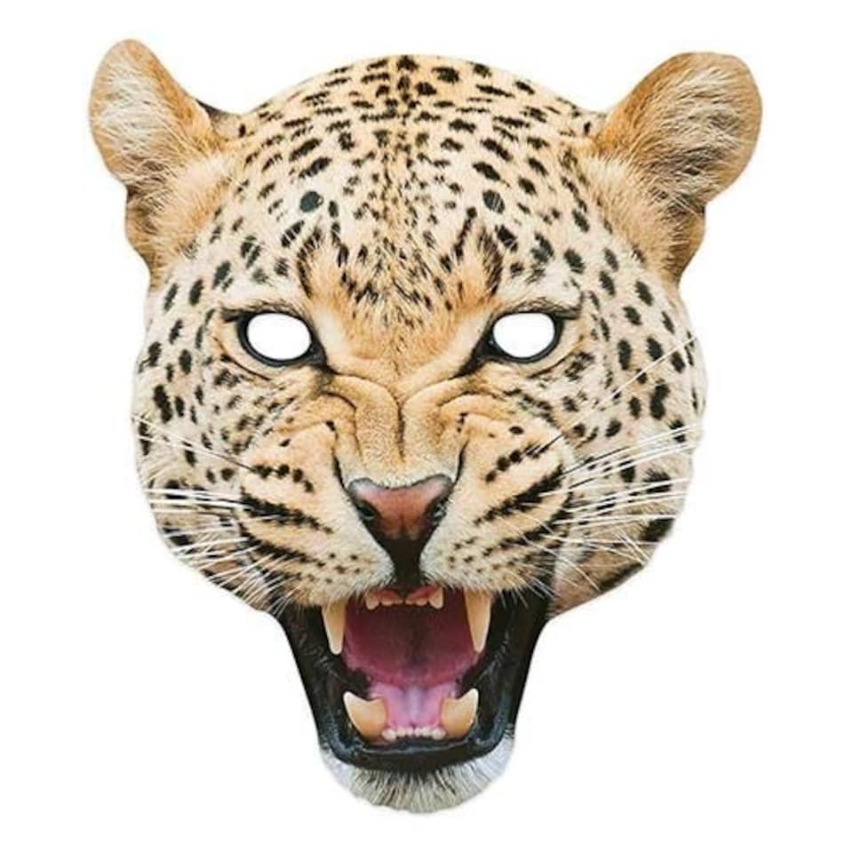 image 1 of Leopard Animal Cardboard Face Mask