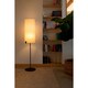 image 2 of Nila Table Lamp With Round Shade Matt Black With Off White Tall Shade