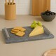 image 1 of Interiors By Premier Black Marble Serving Board With Silver Handles, Durable Natural Stone Tray For Kitchen Use | Black