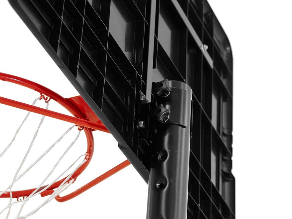 image 1 of NET1 Enforcer Basketball Hoop, 111 x 71 cm Backboard, Telescopic Height 2.28-3.05 m, 145 L Base, 12-Loop Net | Multi | BLACK | 4396