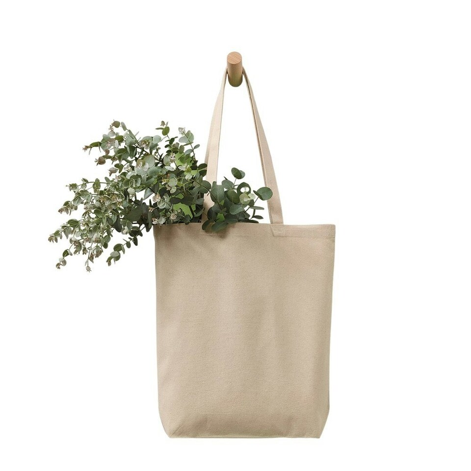 image 1 of Nutshell Premium Canvas Flat Base Shopper - Natural - 38cm x 42cm x 10cm | Cream