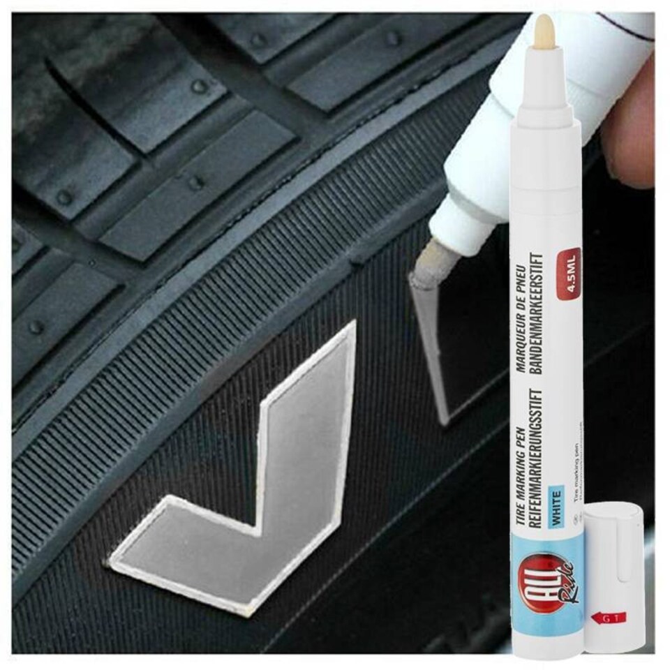 image 1 of White Tyre Paint Pen Permanent Waterproof Rubber Marker