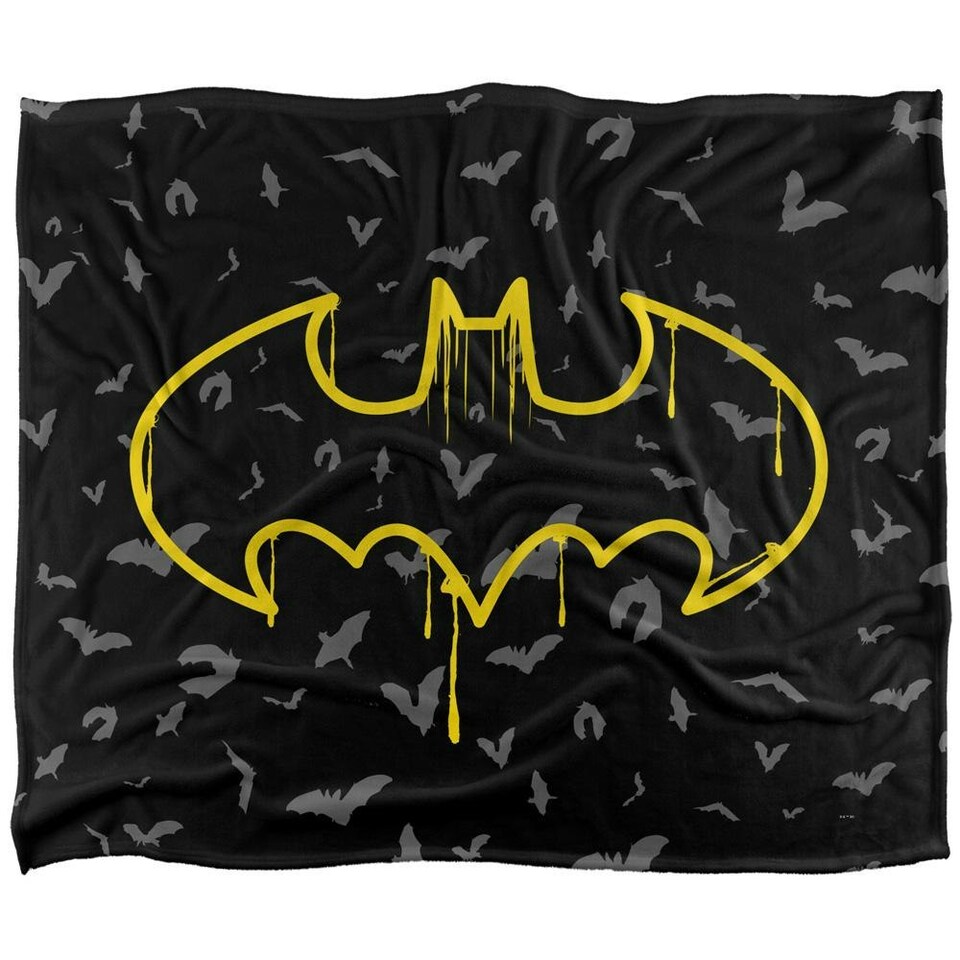 image 1 of Batman Graffiti Blanket - Multicoloured - One Size