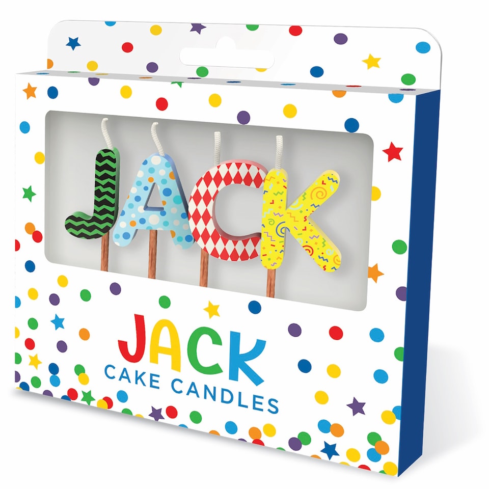 image 1 of Name Birthday Cake Candle Set - Jack