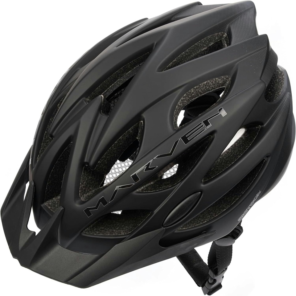 image 1 of Meteor Marven Cycle Helmet MTB Bike Skateboard Scooter Safety Gear Black | Black-Orange | L